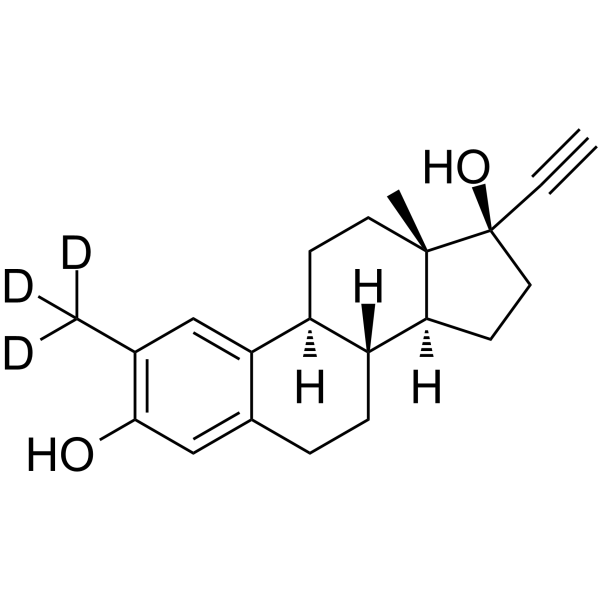 2-Methyl ethynyl estradiol-d3 Chemical Structure 2-Methyl ethynyl estradiol-d3