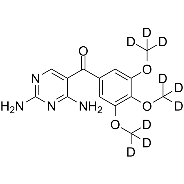 5-(3,4,5-Trimethoxy-benzoyl)-2,4-pyrimidinediamine-d9 Chemical Structure 5-(3,4,5-Trimethoxy-benzoyl)-2,4-pyrimidinediamine-d9