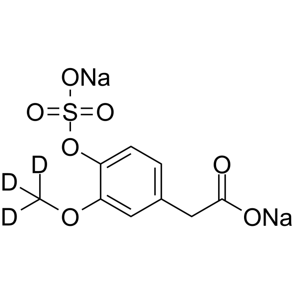 Homovanillic acid sulfate-d3 sodium Chemical Structure Homovanillic acid sulfate-d3 sodium