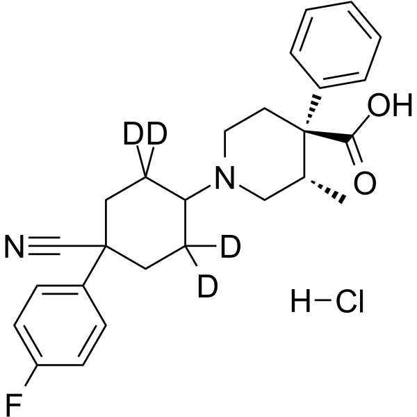 Levocabastine-d4 hydrochloride Chemical Structure Levocabastine-d4 hydrochloride(Synonyms: R 50547-d4 hydrochloride)