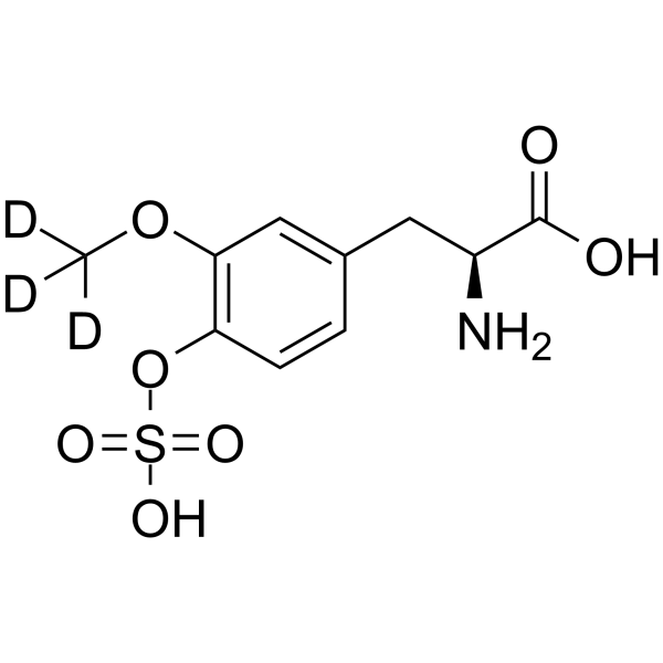 3-O-Methyl-L-DOPA-4-sulfate-d3 Chemical Structure 3-O-Methyl-L-DOPA-4-sulfate-d3
