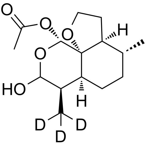 Dihydro artemisinin tetrahydrofuran acetate-d3 Chemical Structure Dihydro artemisinin tetrahydrofuran acetate-d3