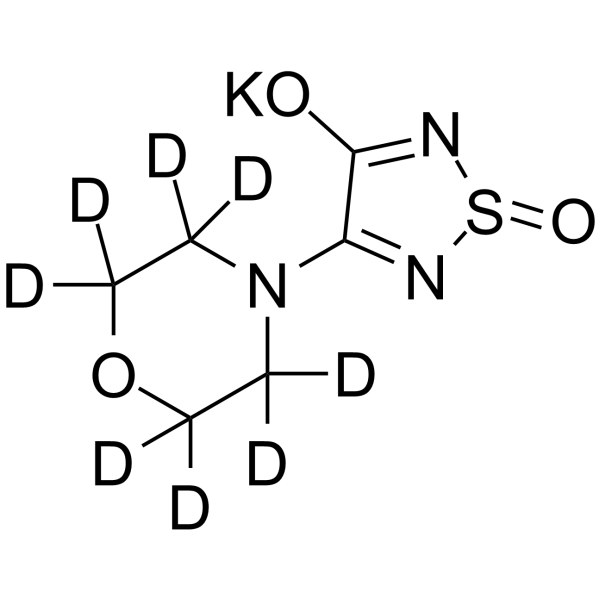 4-(4-Morpholinyl)-1,2,5-thiadiazol-3(2H)-one 1-oxide-d8 potassium Chemical Structure 4-(4-Morpholinyl)-1,2,5-thiadiazol-3(2H)-one 1-oxide-d8 potassium