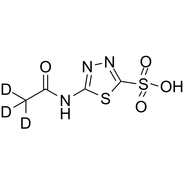 5-(Acetylamino)-1,3,4-thiadiazole-2-sulfonic acid-d3 Chemical Structure 5-(Acetylamino)-1,3,4-thiadiazole-2-sulfonic acid-d3