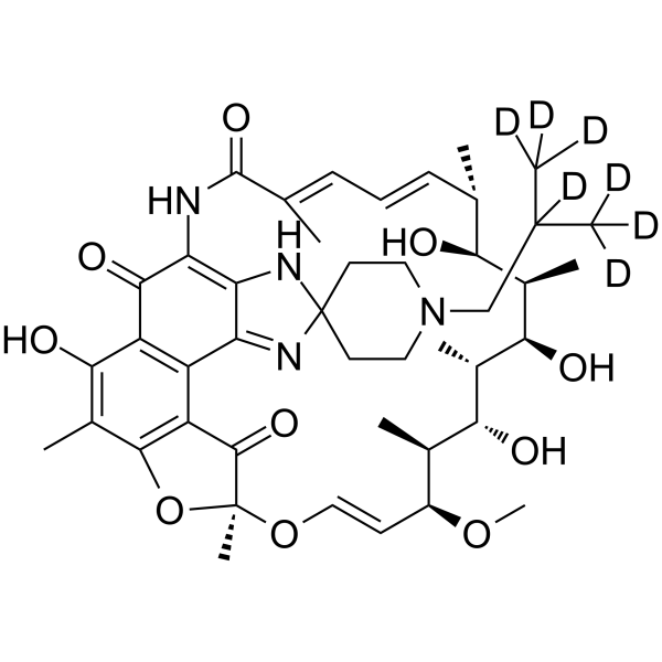 25-O-Deacetyl rifabutin-d7 Chemical Structure 25-O-Deacetyl rifabutin-d7