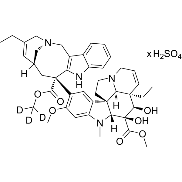 Deacetyl Vinorelbine-d3 sulfate Chemical Structure Deacetyl Vinorelbine-d3 sulfate