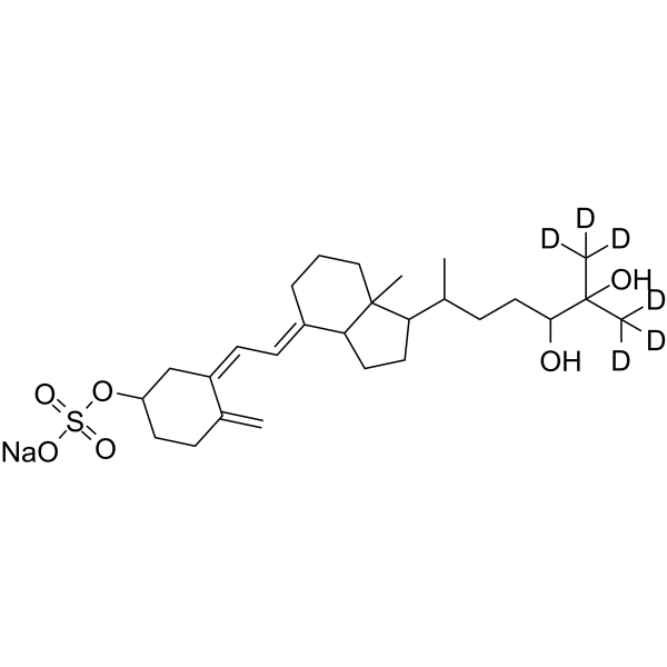 Secalciferol 3-sulfate-d6 sodium Chemical Structure Secalciferol 3-sulfate-d6 sodium