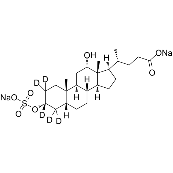 Deoxycholic acid-d5 3-O-sulfate disodium Chemical Structure Deoxycholic acid-d5 3-O-sulfate disodium