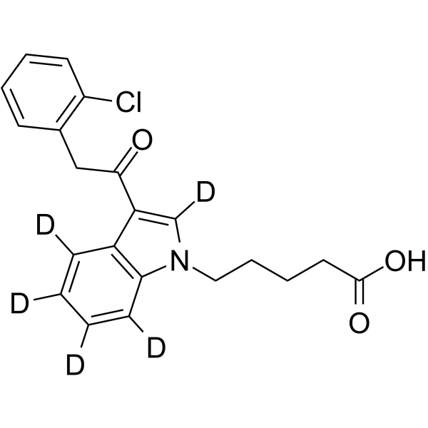 JWH 203 N-pentanoic acid metabolite-d5 Chemical Structure JWH 203 N-pentanoic acid metabolite-d5