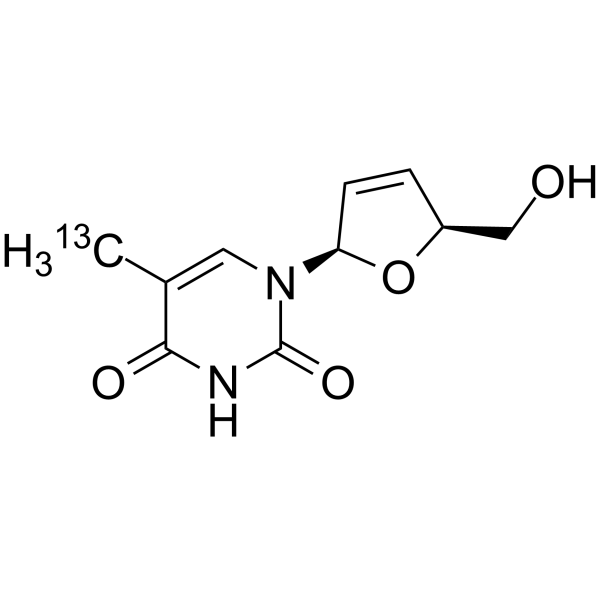Stavudine-13C,d3 Chemical Structure Stavudine-13C,d3