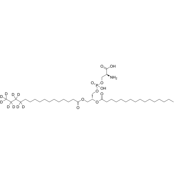 1-Palmitoyl-2-palmitoyl-sn-glycero-3-PS-d9 Chemical Structure 1-Palmitoyl-2-palmitoyl-sn-glycero-3-PS-d9