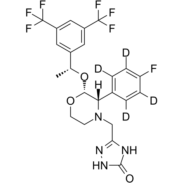 (Rac)-Aprepitant-d4 Chemical Structure (Rac)-Aprepitant-d4