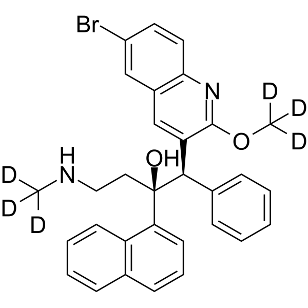 N-Desmethyl Bedaquiline-d6 Chemical Structure N-Desmethyl Bedaquiline-d6