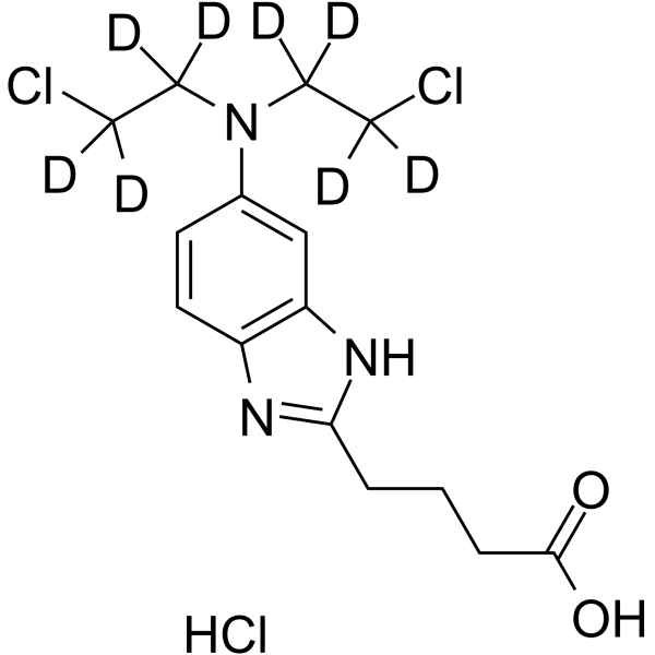 Desmethyl Bendamustine-d8 hydrochloride Chemical Structure Desmethyl Bendamustine-d8 hydrochloride