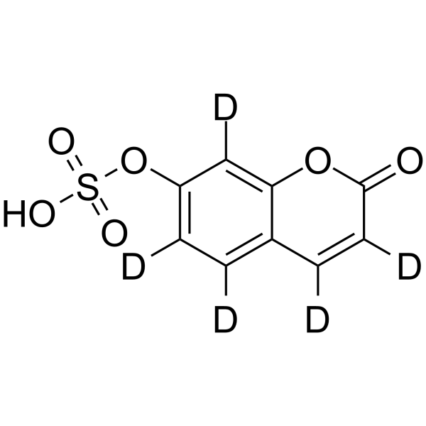 7-Hydroxycoumarin sulfate-d5 Chemical Structure 7-Hydroxycoumarin sulfate-d5