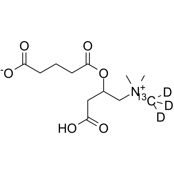 DL-Glutaryl carnitine-13C,d3 Chemical Structure DL-Glutaryl carnitine-13C,d3