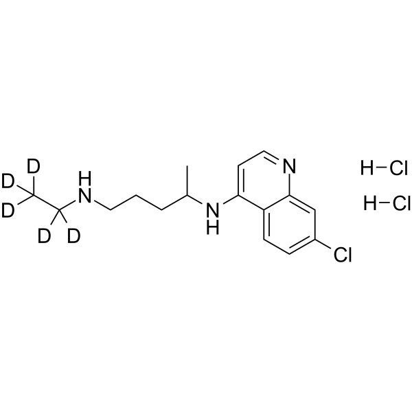 Hydroxychloroquine EP impurity D-d5 dihydrochloride Chemical Structure Hydroxychloroquine EP impurity D-d5 dihydrochloride