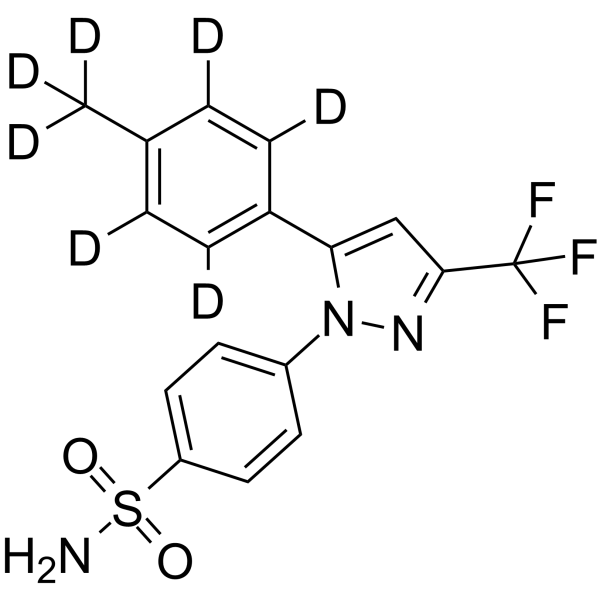 Celecoxib-d7 Chemical Structure Celecoxib-d7(Synonyms: SC 58635-d7)