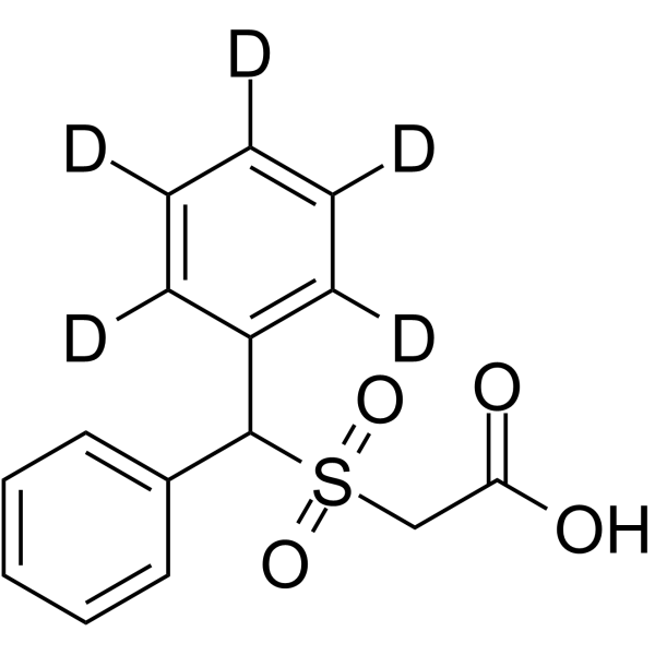 Modafinil acid sulfone-d5 Chemical Structure Modafinil acid sulfone-d5