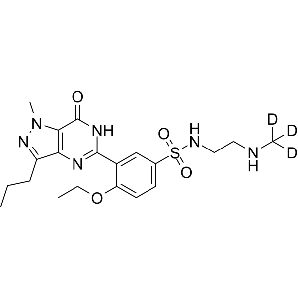 Descarbon Sildenafil-d3 Chemical Structure Descarbon Sildenafil-d3