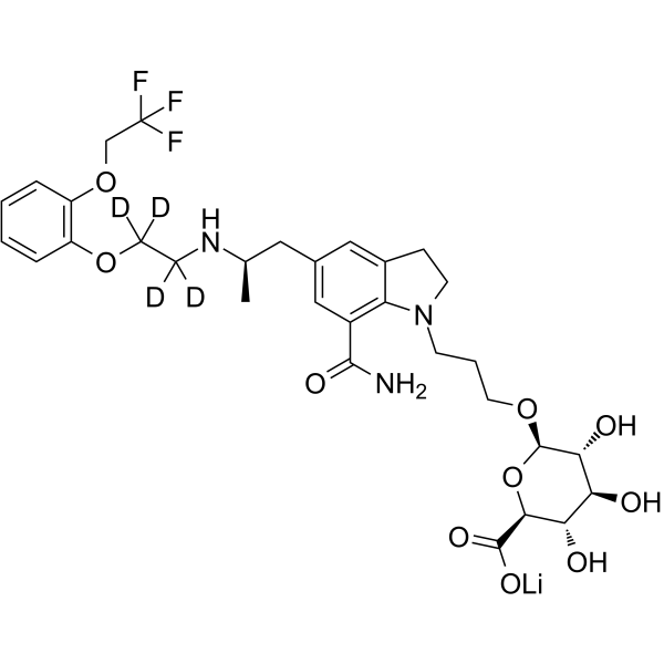 Silodosin glucuronide-d4 lithium Chemical Structure Silodosin glucuronide-d4 lithium