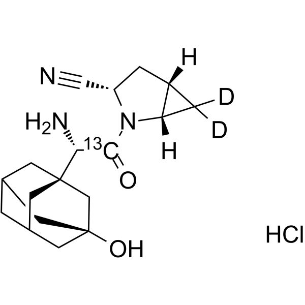 Saxagliptin-13C,d2 hydrochloride Chemical Structure Saxagliptin-13C,d2 hydrochloride