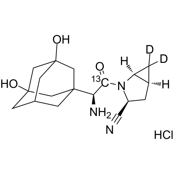 5-Hydroxy Saxagliptin-13C,d2 hydrochloride