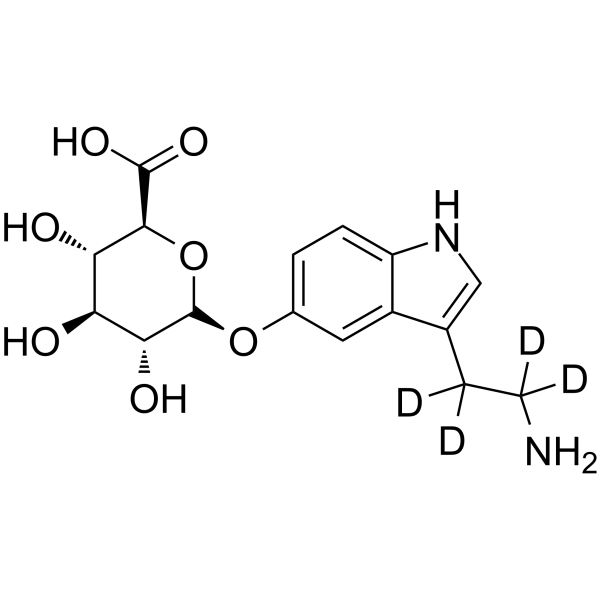 Serotonin glucuronide-d4 Chemical Structure Serotonin glucuronide-d4