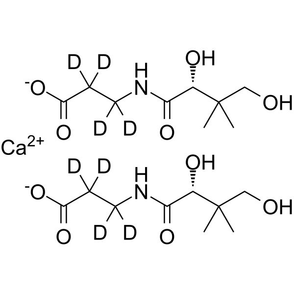Vitamin B5-d4 calcium Chemical Structure Vitamin B5-d4 calcium