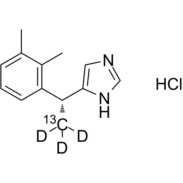Levomedetomidine-13C,d3 hydrochloride Chemical Structure Levomedetomidine-13C,d3 hydrochloride
