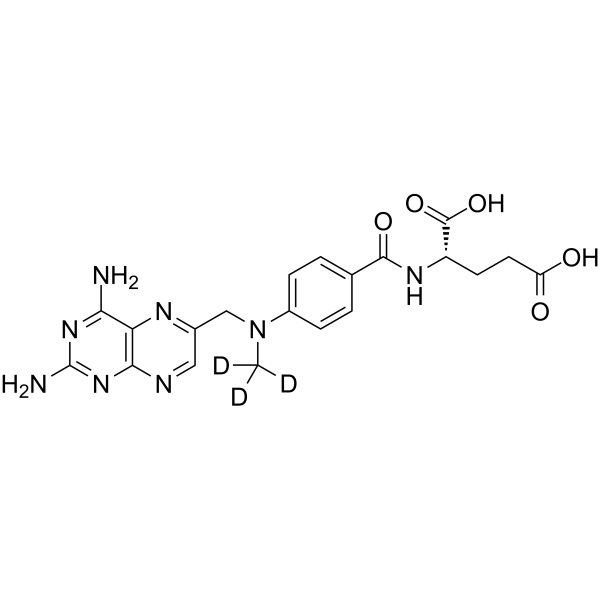 Methotrexate-d3 Chemical Structure Methotrexate-d3(Synonyms: 甲氨蝶呤 d3)
