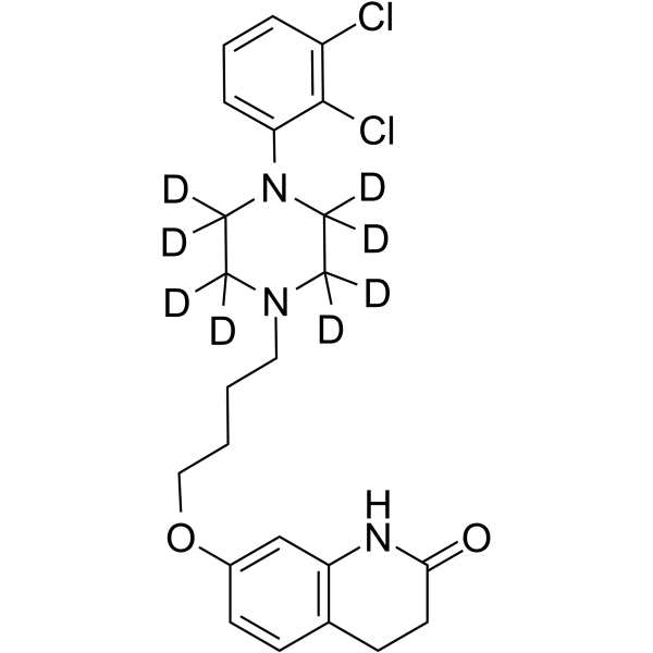 Aripiprazole (D8) Chemical Structure Aripiprazole (D8)(Synonyms: OPC-14597 D8)