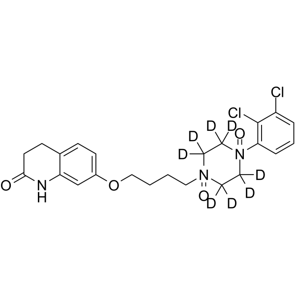 Aripiprazole-d8 N,N-Dioxide Chemical Structure Aripiprazole-d8 N,N-Dioxide(Synonyms: 阿立哌唑 -d8(N,N 二氧化物))