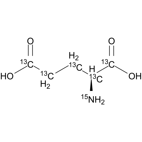 L-Glutamic acid-13C5,15N Chemical Structure L-Glutamic acid-13C5,15N(Synonyms: L-谷氨酸 13C5,15N)