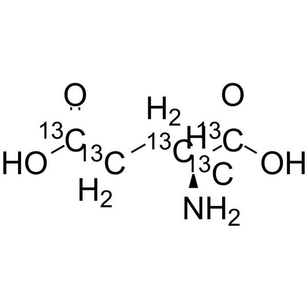 L-Glutamic acid-13C5 Chemical Structure L-Glutamic acid-13C5(Synonyms: L-谷氨酸 13C5)