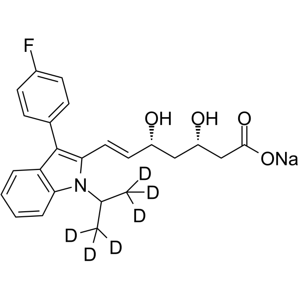 (3S,5R)-Fluvastatin D6 sodium Chemical Structure (3S,5R)-Fluvastatin D6 sodium(Synonyms: (3S,5R)-XU 62-320 D6)