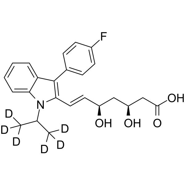(3S,5R)-Fluvastatin D6 Chemical Structure (3S,5R)-Fluvastatin D6(Synonyms: (3S,5R)-XU 62-320 free acid D6)