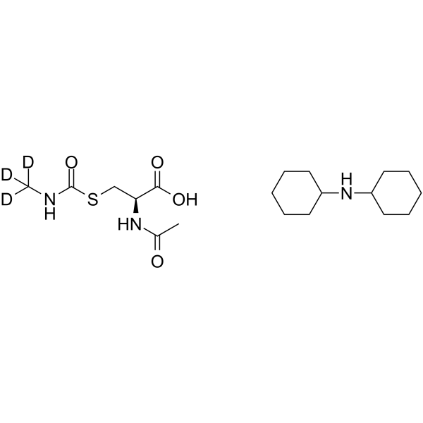 N-Acetyl-S-(N-methyl-carbamoyl)-L-cysteine-d3 dicyclohexylamine Chemical Structure N-Acetyl-S-(N-methyl-carbamoyl)-L-cysteine-d3 dicyclohexylamine