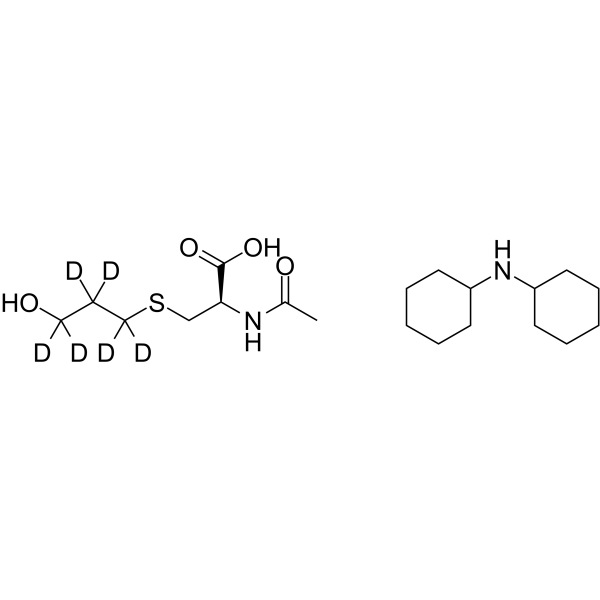 N-Acetyl-S-(3-hydroxypropyl)-L-cysteine-d6 dicyclohexylamine Chemical Structure N-Acetyl-S-(3-hydroxypropyl)-L-cysteine-d6 dicyclohexylamine