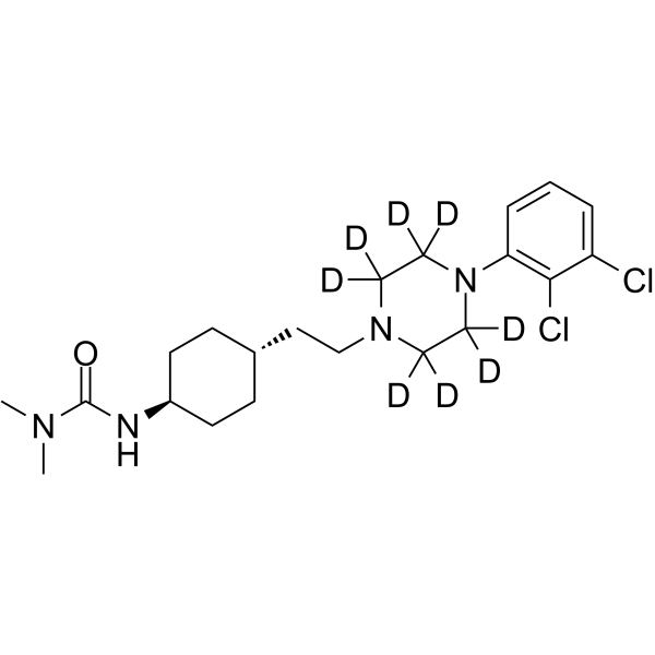 Cariprazine D8 Chemical Structure Cariprazine D8(Synonyms: RGH-188 D8)