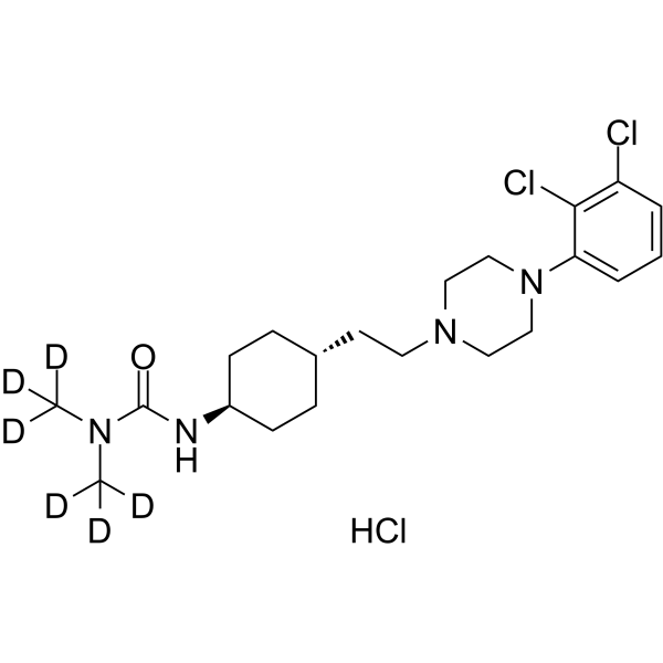 Cariprazine-d6 hydrochloride(Synonyms: RGH188-d6 hydrochloride)