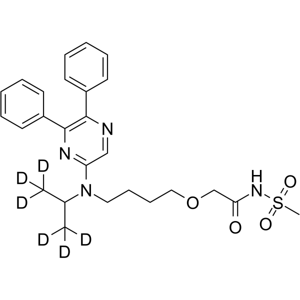Selexipag-d6 Chemical Structure Selexipag-d6(Synonyms: NS-304-d6; ACT-293987-d6)