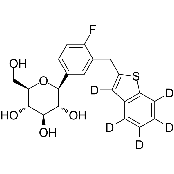 Ipragliflozin-d5 Chemical Structure Ipragliflozin-d5(Synonyms: ASP1941-d5)