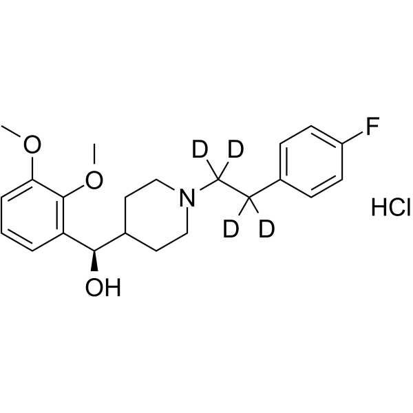 Volinanserin-d4 hydrochloride Chemical Structure Volinanserin-d4 hydrochloride(Synonyms: 氟利色林 d4 (盐酸盐))