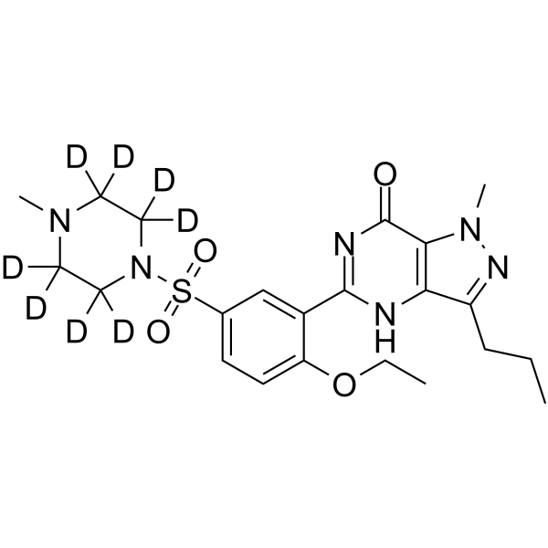 Sildenafil-d8 Chemical Structure Sildenafil-d8(Synonyms: UK-92480-d8)