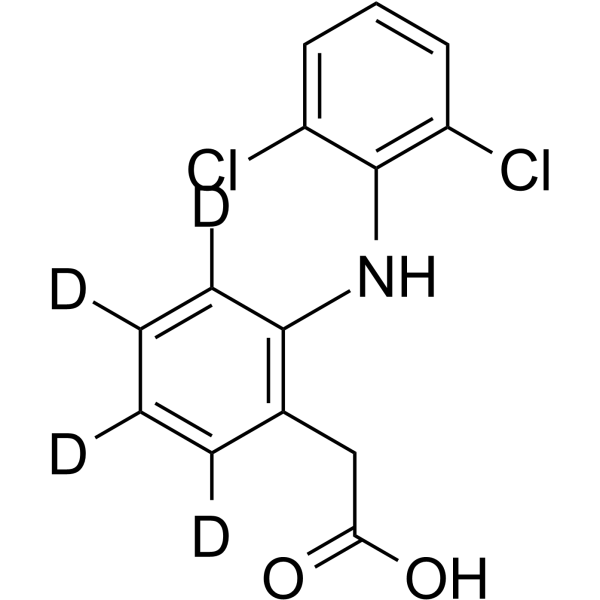 Diclofenac-d4 Chemical Structure Diclofenac-d4(Synonyms: 双氯芬酸 D4)