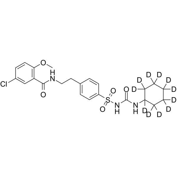 Glyburide-d11 Chemical Structure Glyburide-d11(Synonyms: 格列本脲 d11)