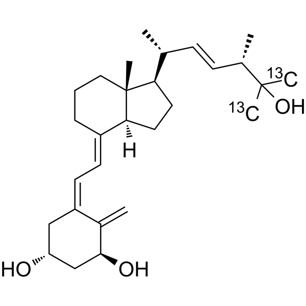 1alpha, 25-Dihydroxy VD2-13C2 Chemical Structure 1alpha, 25-Dihydroxy VD2-13C2