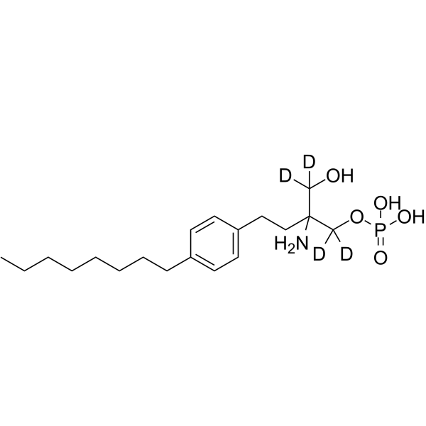 Fingolimod phosphate-d4 Chemical Structure Fingolimod phosphate-d4