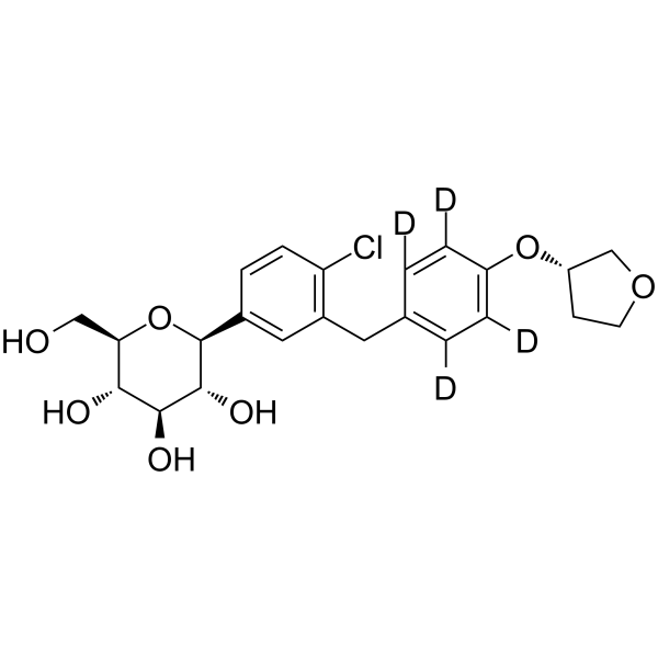 Empagliflozin-d4 Chemical Structure Empagliflozin-d4(Synonyms: BI 10773-d4)